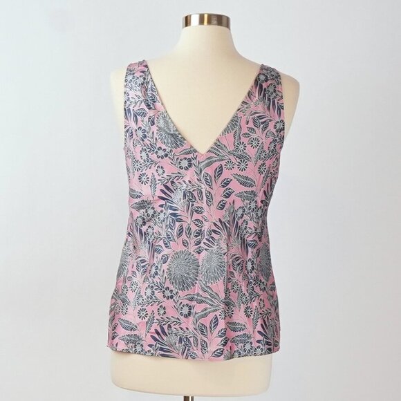 J Crew X Abigail Borg Silk Tank Prairie Rose - Size 6 - NWT - Picture 3 of 6